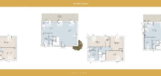 Plan de maison Surface terrain 100 m2 - 4 pièces - 3  chambres -  sans garage 