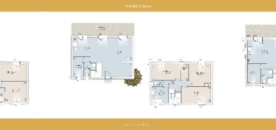 Plan de maison Surface terrain 125 m2 - 4 pièces - 3  chambres -  sans garage 