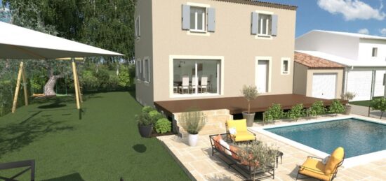 Plan de maison Surface terrain 90 m2 - 4 pièces - 3  chambres -  avec garage 